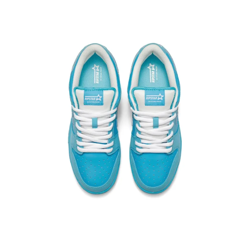 RIPSTAR Slip Resistant And Abrasion Resistant Coverage Low Top Skateboard Shoes Unisex Blue-3