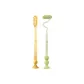 Long Handle Toothbrush-Yellow+Z-Shaped-Green