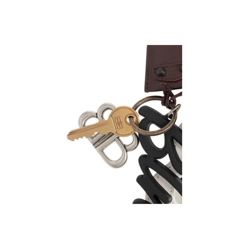 Balenciaga Lambskin Bag Charm Bag Accessory Women's Brown-2