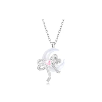 ZHENJIUJIU Silver 925 Necklace, Bestie Women's