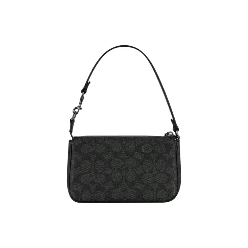 COACH Nolita Polyvinyl Chloride Pochette, Shoulder Bag Trumpets Women's Dark Gray-3