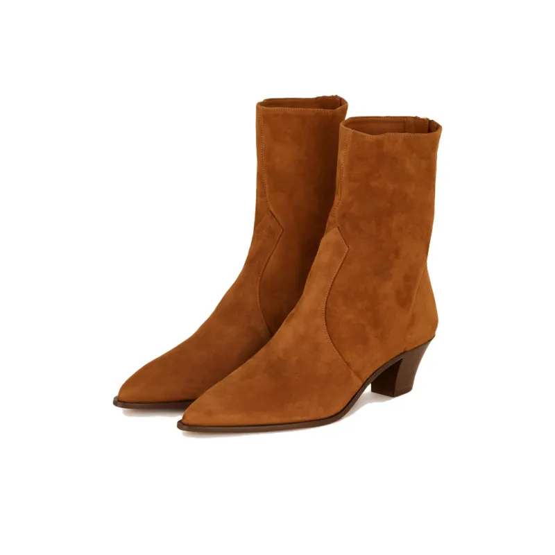 AQUAZZURA Brunswick Ankle Boots 4.5cm Women's Brown-1