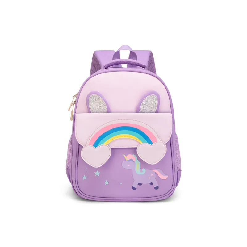 V.NINE Fabric Student Bag Medium Size Kids' Blue/Pink/Purple-8
