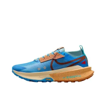 Nike ZoomX Zegama Trail Anti Slip Wear Resistant Low Top Running Shoes Men's Blue