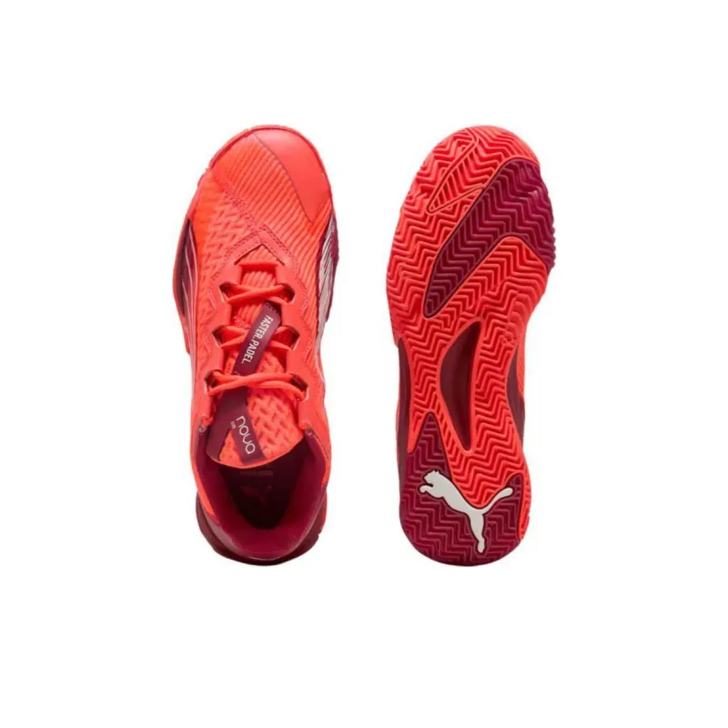 PUMA Nova Anti Slip Wear Resistant Low Top Tennis Shoes Unisex Red-3