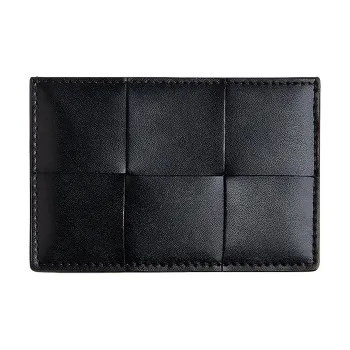 Bottega Veneta Cowhide Leather Coin Purse Wallet Women's Black