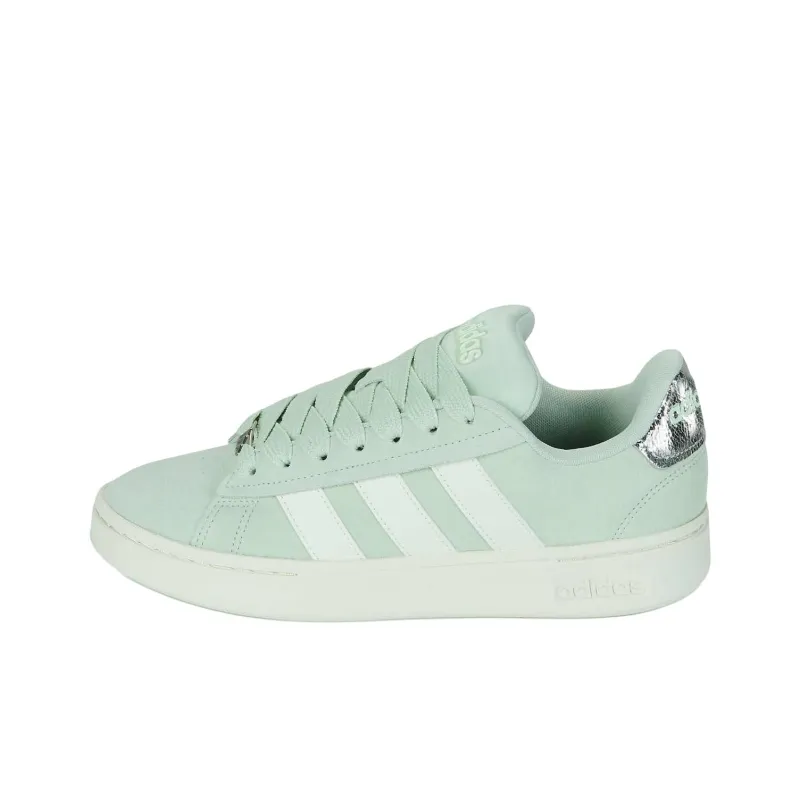Adidas Grand Court Alpha 00s Linen Green Off White Silver Metallic Women's-0