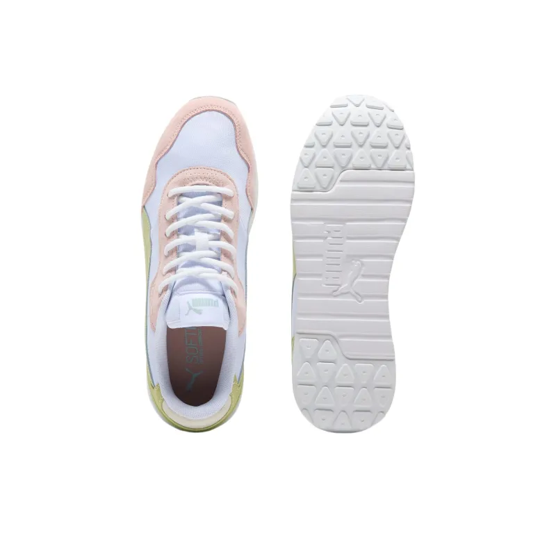 PUMA R78 Anti Slip Wear Resistant Low Top Casual Shoes Women's White Pink-3
