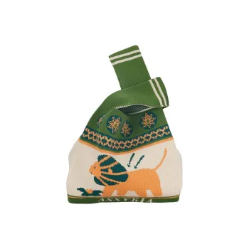 The British Museum Polyester Handbag Regular Unisex Green & White