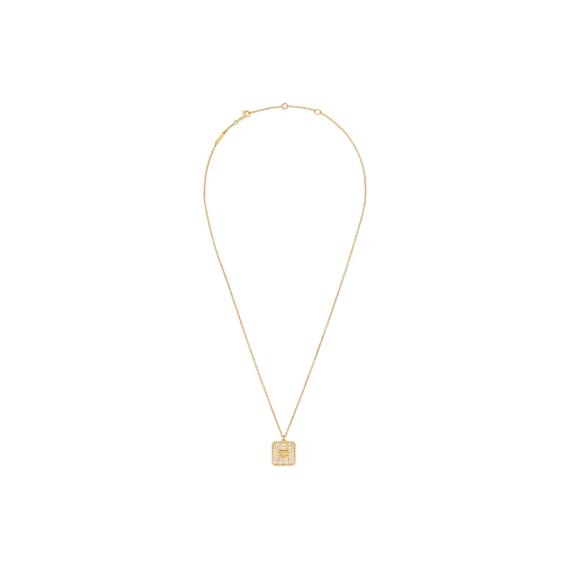 CELINE Triomphe Nightfall Necklace In Strass And Brass With Gold Finish-1