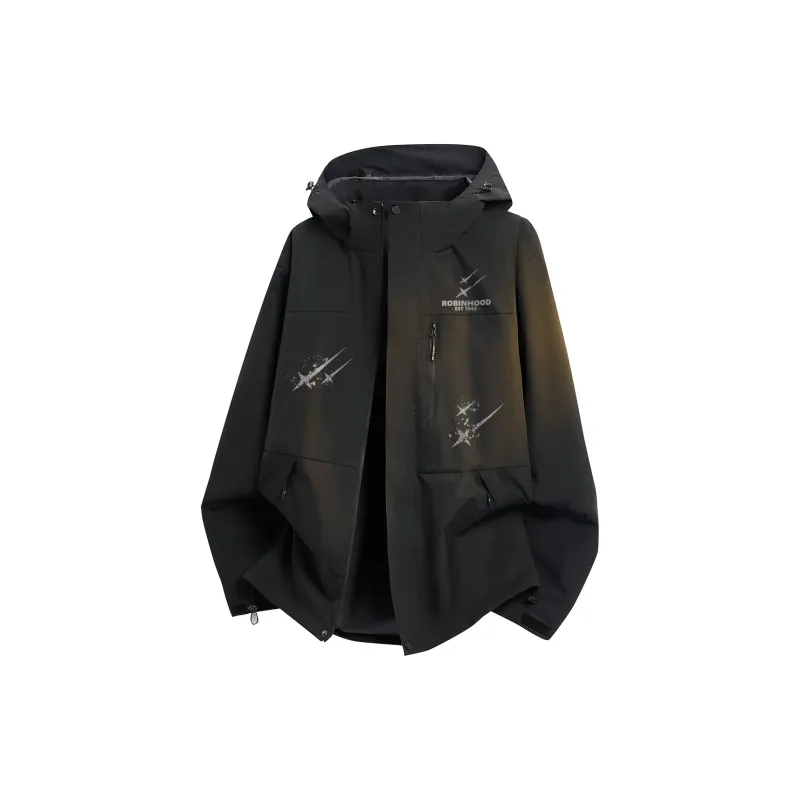 ROBINHOOD Water-Resistant Windproof Wear-Resistant Warm Windbreaker Jacket Unisex-13