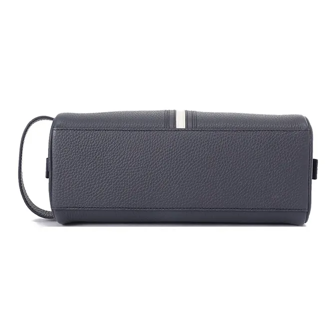 BALLY Cow Leather Storage Bag, Toiletry Bag Men's Midnight Blue-3