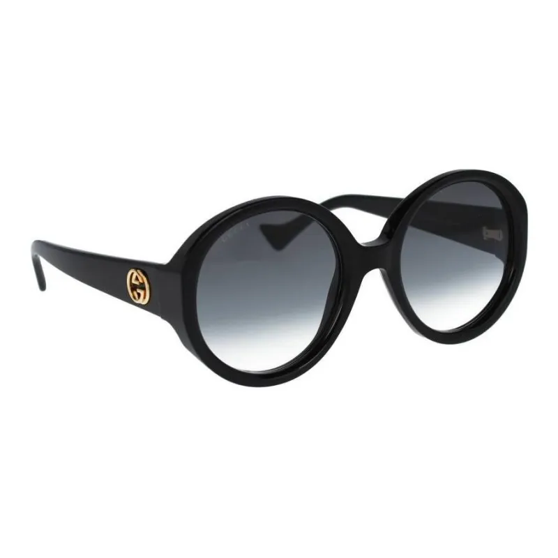 GUCCI Acetate Oval Sunglasses Women's Black-1