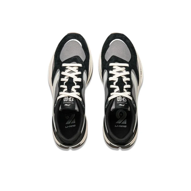 LiNing Zhengrong Cushioning Anti Slip And Wear Resistant Balance Rebound Low Top Casual Shoes Unisex Black Gray-3