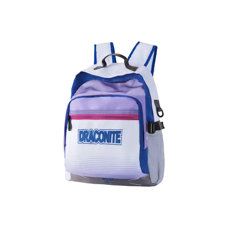 DRACONITE Polyester Student Backpack Backpack Multi-Compartment Backpack Unisex Cerulean White-22