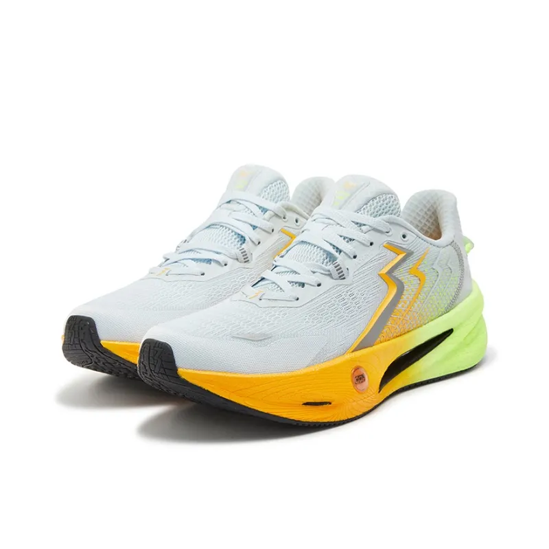 361° Wear Resistant Rebound Cushioning Low Top Casual Sprint Running Shoes Men's Orange Yellow-2