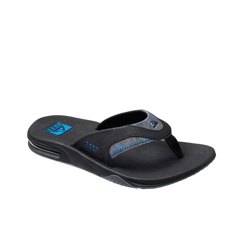 REEF Abrasion-Resistant Slip-Resistant Flip Flops Men's Black Blue-2