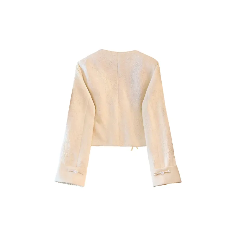 Cypress House Cropped Coat Women's Pearl White-1
