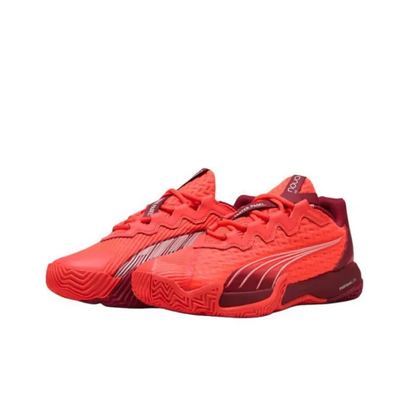 PUMA Nova Anti Slip Wear Resistant Low Top Tennis Shoes Unisex Red-2