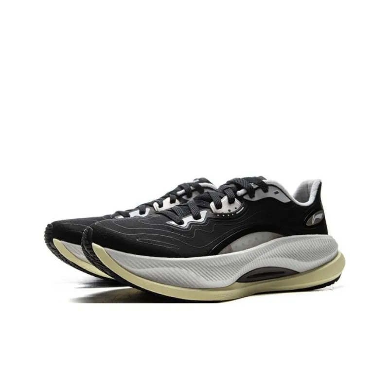 LiNing Yueying 4PRO Cushioned Slip Resistant Rebound Low Top Casual Running Shoes Men's Black-2