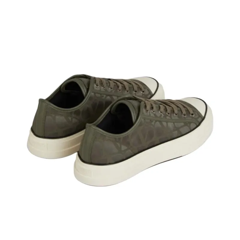 Valentino Totaloop Low Top Skateboard Shoes Men's Green-3