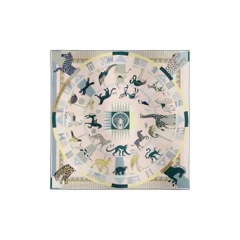 HERMES Mulberry Silk Scarves Women's Candy Coated Pink