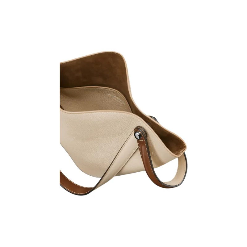 Maison Margiela Soft Leather Handbag Trumpets Women's Almond-4