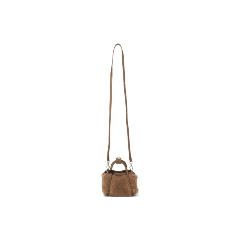 MaxMara Cow Leather Handbag Unisex Camel-2
