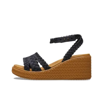 Crocs Brooklyn One Strap Sandals 7cm Women's Black
