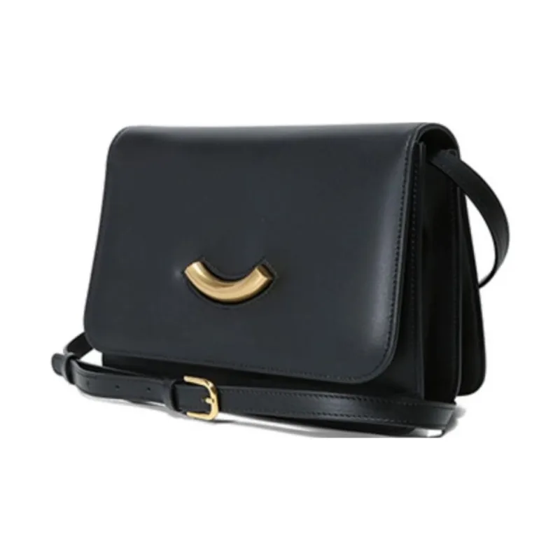 Little Liffner Cow Leather Shoulder Bag Small Size Women's Black-2