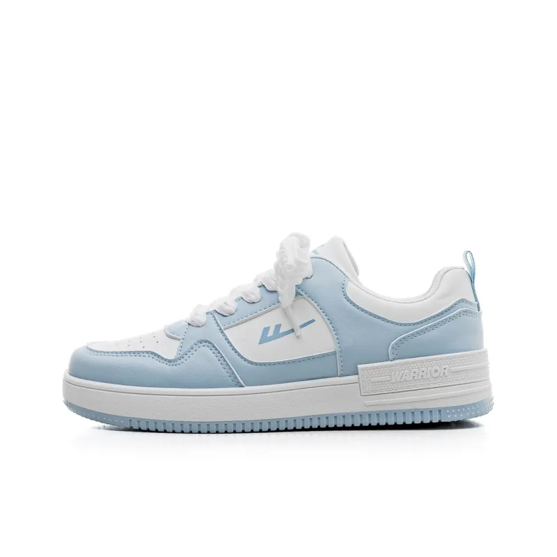 Warrior Lightweight And Breathable Low Top Skateboard Shoes Unisex Light Blue White-0