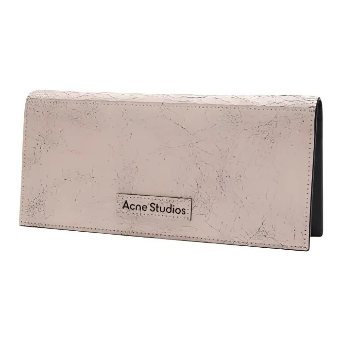 Acne Studios Cow Leather Wallet Large Size Women's Light Pink-1