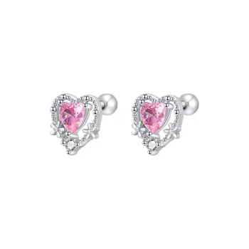 Lady Go Zircon Stud Earrings Women's