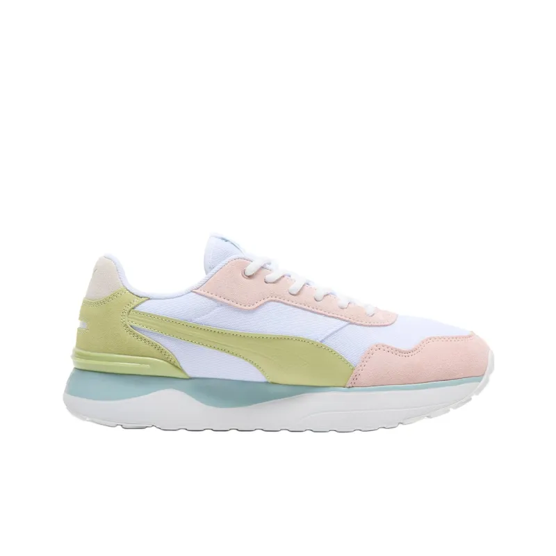 PUMA R78 Anti Slip Wear Resistant Low Top Casual Shoes Women's White Pink-1