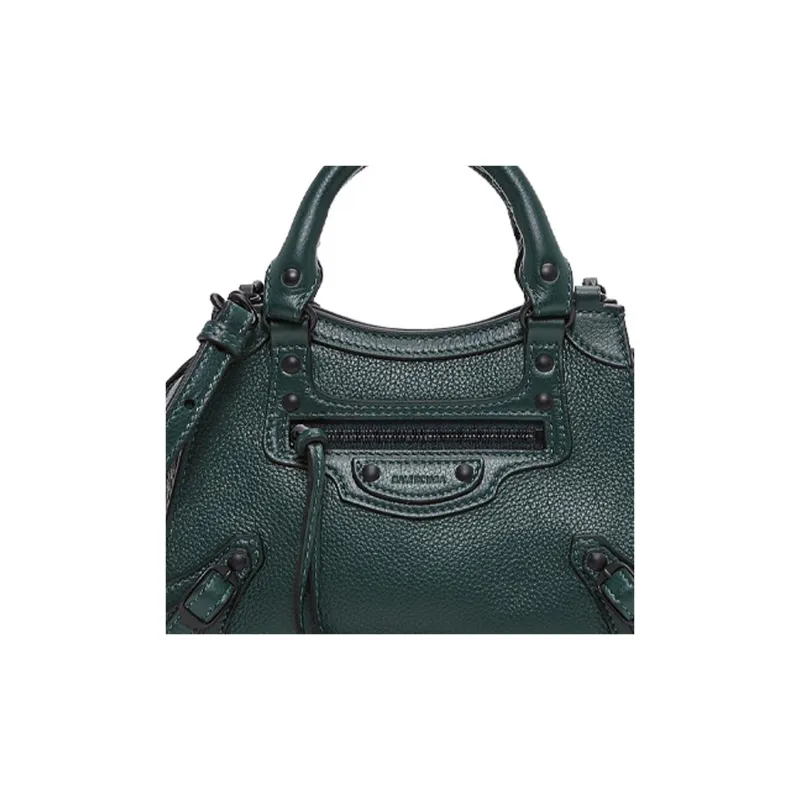 Balenciaga Neo Classic Cow Leather Handbag Regular Women's Forest Green-3