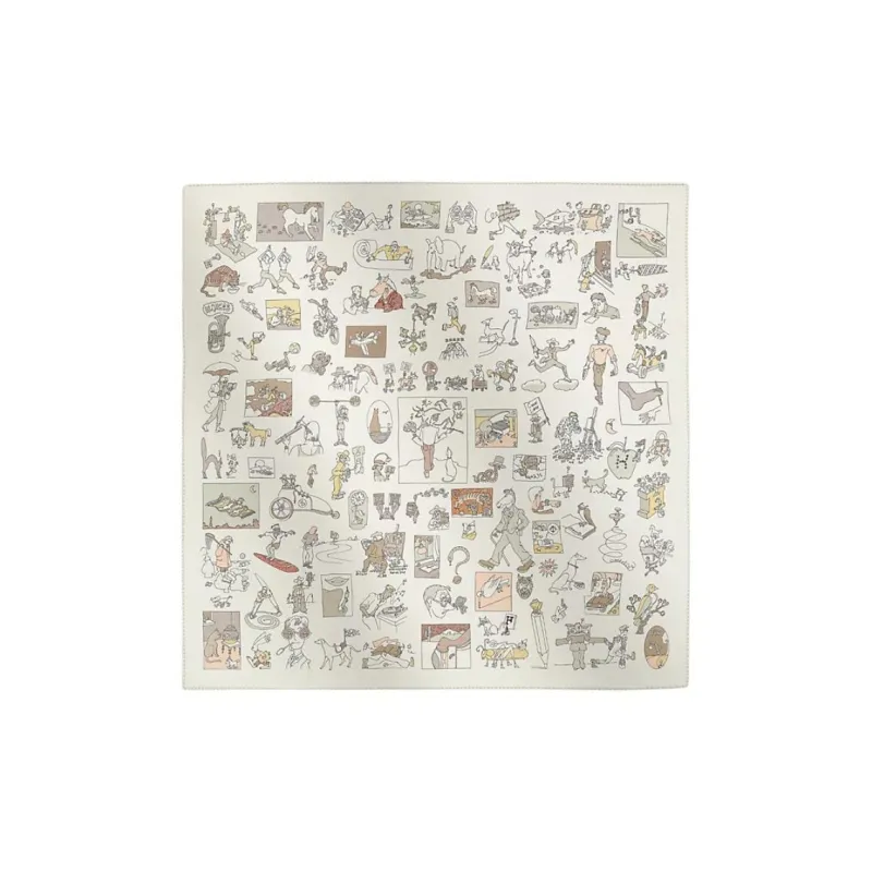 HERMES Silk Scarves Women's White-0
