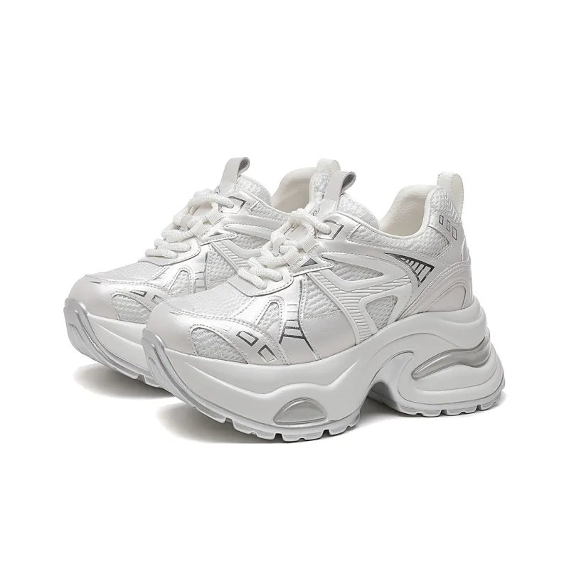CARDANRO Small sized Sky Vegetables Anti Slip And Wear Resistant Height Increasing Low Top Chunky Sneakers Women's-3