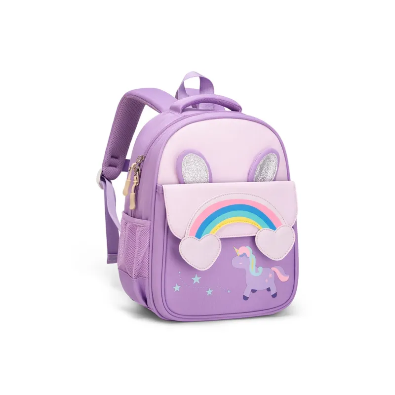 V.NINE Fabric Student Bag Medium Size Kids' Blue/Pink/Purple-9
