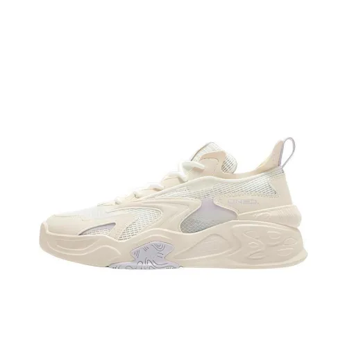 361° Jincheng Cushioned Slip Resistant Abrasion Resistant Low Top Casual Shoes Women's Beige Purple