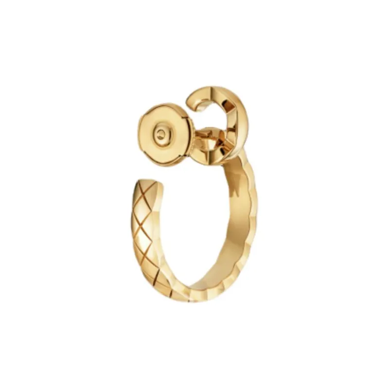CHANEL 18K Gold Earrings Unisex Gold-2