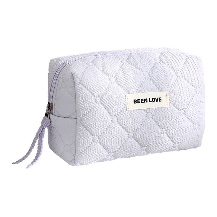 Boniu Polyester Makeup Bag Women's Purple/Beige-1