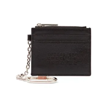 MM6 Maison Margiela Calfskin Card Holder Men's Black