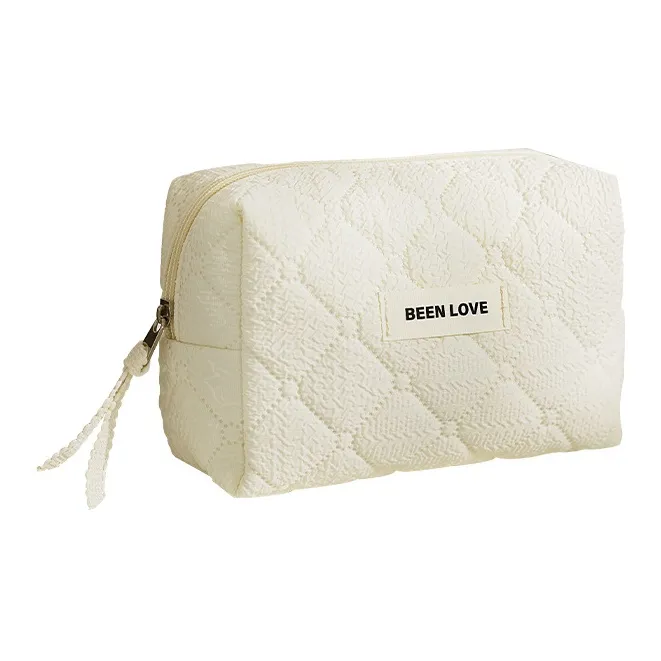 Boniu Polyester Makeup Bag Women's Purple/Beige-0
