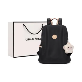 CinvaiKrose Fabric Backpack Medium Size Women's Mystic Phantom Black/Swiss Candy Apricot