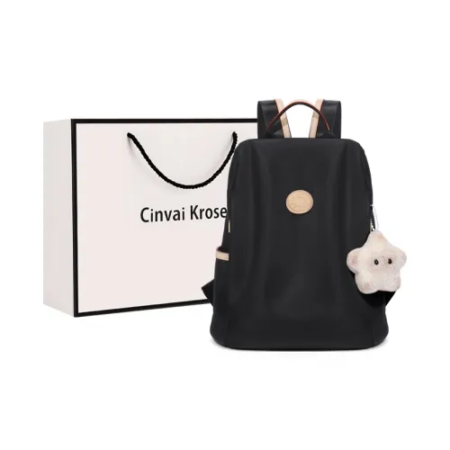 CinvaiKrose Fabric Backpack Medium Size Women's Mystic Phantom Black/Swiss Candy Apricot