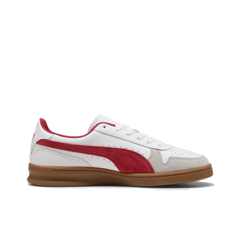 PUMA Indoor OG Anti Slip Wear Resistant Low Top Training Shoes Unisex White Red-1