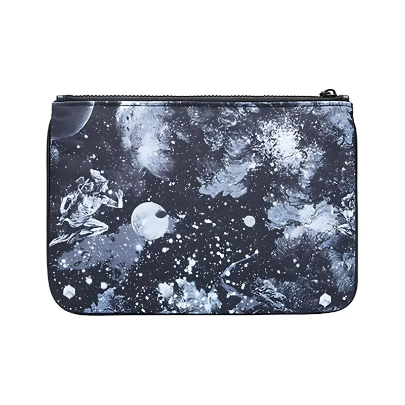 EMPORIO ARMANI Fabric Clutch Men's Black White-2