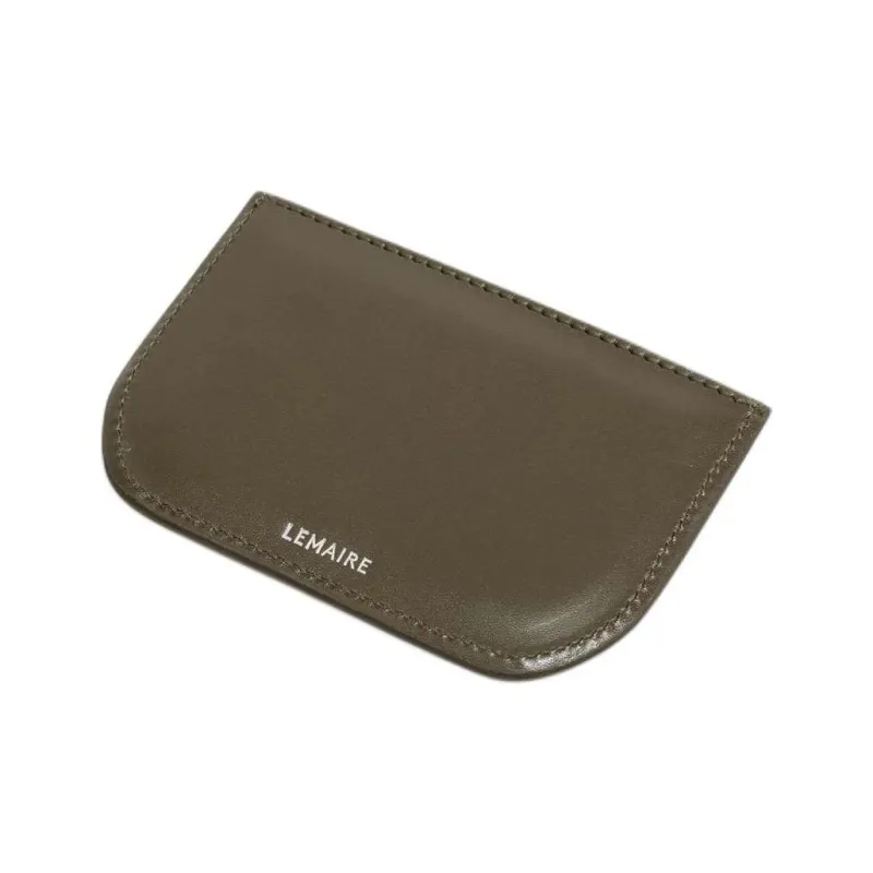 Lemaire Calfskin Card Holder Women's Khaki Green-1