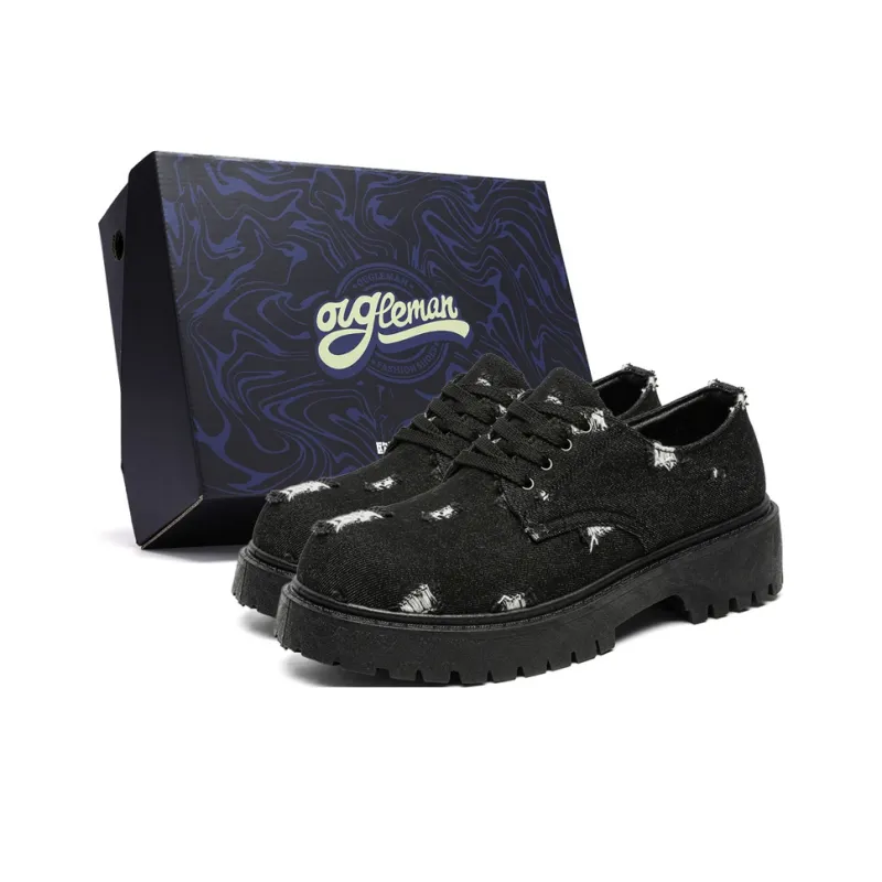 OUGLEMEN Abrasion Resistant Slip Resistant Low Top Casual Shoes Men's-5