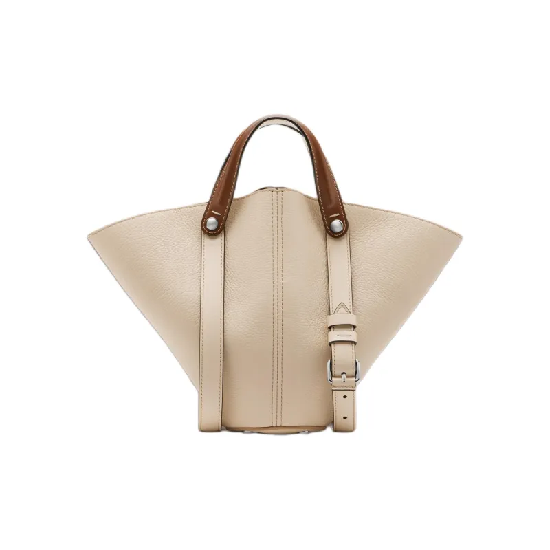 Maison Margiela Soft Leather Handbag Trumpets Women's Almond-2